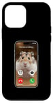 Coque pour iPhone 12 mini Meme Hamster regardant la caméra frontale Hamster appelle