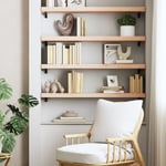 Maisonchic - Etagère murale, Etagère fLottante, Armoire murale- meuble de rangement, bibliothèque 100x20x4 cm bois massif de hêtre oza93406