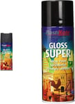 Plasti-kote 3101 400ml Super Spray Paint - Matt Black & PKT1100 1100 400ml Supe