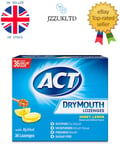 ACT Dry Mouth Lozenges With Xylitol, 36-Count, Sugar Free Honey-Lemon - No Exp