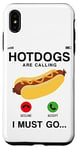 iPhone XS Max Hot Dog Adult Phone Display Hot Dogs Are Calling I Must Go… Case