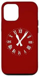 iPhone 15 Pro Clock Ticking Hour Vintage in White Color Case