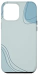 Coque pour iPhone 12 Pro Max Couleur neutre minimaliste bleu clair sarcelle et turquoise