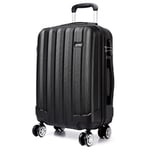 Kono Valise Grande Taille 75cm Rigide e Légère ABS Valise de Voyage à roulettes Valises, Noir