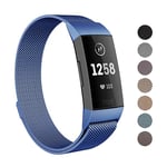Fitbit Charge 3 milanese klockarmband ersättning - Blå