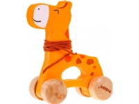 Mini-giraff i trä för barn från 12 år Leksak på hjul