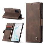 CaseMe vintage Samsung Galaxy Note 10 Lite fodral - Brun