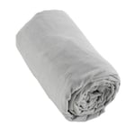 Drap housse 180x200 +30 cm Flanelle de Coton Brume