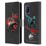 OFFICIAL JURASSIC WORLD FALLEN KINGDOM KEY ART LEATHER BOOK CASE FOR OPPO PHONES