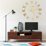 Vidaxl - Horloge murale 3D Design moderne Doré 100 cm xxl Gold