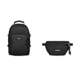 EASTPAK Provider Backpack, 44 cm, 33 L, Black & Springer Bum Bag, 23 cm, 2 L, Black