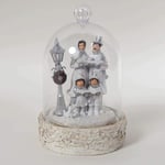 Light Up Christmas Carol Singing Family Ornament with Dome - xm6330