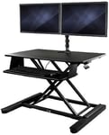 StarTech.com Poste de travail debout pour 2 écrans à fixation VESA jusqu'à 24" avec surface de travail de 89 cm (BNDSTSLGDUAL)