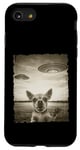 Coque pour iPhone SE (2020) / 7 / 8 Chihuahua Chien Selfie Vieux Téléphone Photo Drôle Observation OVNI