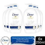 Dove Moisturising Hand Wash, Deeply Nourishing Instantly Soft Skin, 6x250ml