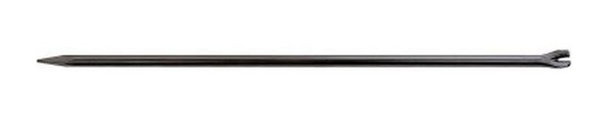 Pied de biche long. 1 500 mm largeur 30 mm forme ronde avec pointe et griffe courbée peint en noir