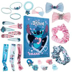 Disney Stitch Advent Calendar 2024, Girls Hair Accessories Countdown Calendar (Blue)