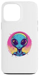 Coque pour iPhone 13 Pro Max Alien Pop Art Extraterrestre Visage