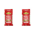 Village Pride Easy Cook Rice - 5kg Bag of Premium Quality, Pre-fluffed and Long-Grain Rice for Quick, Aromatic, and Versatile Rice Dishes (Pack of 2)