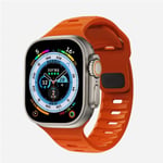 Mjuk Silikonarmband för Apple Watch Band Ultra 49mm 44mm 45mm 42mm 41mm 42mm 38mm Sportarmband iwatch Serise 8 7 6 5 Armband 12-Orange 12-Orange 42mm 44mm 45mm 49mm