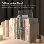 Laptop Stand Adjustable Height Anti Slip Silicone Metal Support Book Stand Spare