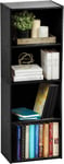 Meuble De Rangement, Bibliothèque, 4 Etagères Fixes, Solide, Design, Multifonctionnel, Bureau, Entrée, Chambre, Salon - Basic Storage Shelf- Chêne Noir