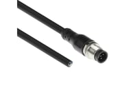 Act Industrial 5.00 Meters Sensor Cable M12a 5-Pin Male To Open End, Superflex Xtreme Tpe Cable, Shielded (Sc3506)