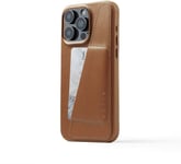 Mujjo Full Leather Wallet Case (iPhone 15 Pro Max)  - Brun