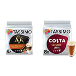 Tassimo L'OR Caramel Latte Macchiato Coffee Pods x8 (Pack of 5, Total 40 Drinks) & Cadbury Hot Chocolate Pods x8 (Pack of 5, Total 40 Drinks)