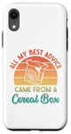 Coque pour iPhone XR All My Best Advice Came from a Cereal Box – Retro Sarcastic