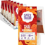 The Spice Tailor - Asian Curry Sauce Meal Kit, Thai Red Curry, Pack of 5, Vegetarian