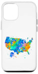 Coque pour iPhone 12/12 Pro Carte des États-Unis