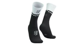 Chaussettes compressport mid compression socks v2 0 noir blanc