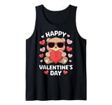 Valentine's Day Funny Teddy Bear Heart Love Valentines Tank Top