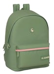 Safta EL GANSO BASICS – Backpack for Laptop 15.6 Inches and USB, Ideal for Young People of Different Ages, Recycled Fabric, Comfortable and Versatile, Quality and Resistance, 31 x 18 x 44 cm, Green,