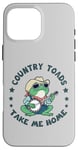 Coque pour iPhone 16 Pro Max Cool Cowboy Toad jouant de la musique, Country "Toads", Take Me Home