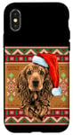 Coque pour iPhone X/XS Enjoy Christmas New Year Present T-shirt, Xmas Santa Dog Fun