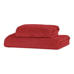 Giovanni Dolcinotti | Set of 2 Bath Towels in Terry - Bordeaux- 100% Cotton