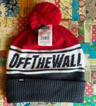 VANS Off The Wall Bobble Beanie Hat  Blue White Red New.