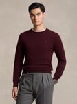 Polo Ralph Lauren Italian Wool Crew Neck Sweater, Aged Wine Heather