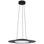 Eglo Connect Compo Rosso-C Suspension Led 1 Ampoule Suspension en Acier et Plastique Noir Blanc Température de Couleur (Chaud, Neutre, Froid) Rvb Intensité Variable Ø 58 cm