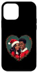 Coque pour iPhone 12 mini Couple de Noël - Amour noir afro-américain