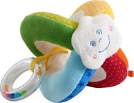 Haba 306024 Balle en Tissu pour bébé Motif Arc-en-Ciel Multicolore