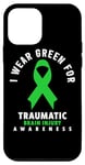 Coque pour iPhone 12 mini I Wear Green For Traumatic Brain Sensibility