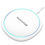 NANAMI Wireless Charger for iPhone and Samsung - 10W Max Qi-Certified Fast Charging Pad for Galaxy S24 Ultra FE Plus S23 S22 S21 S20 S10 S9 S8 and iPhone 16/15/14/13/12/SE 2/11/Xs/XR/X/8 New Airpods