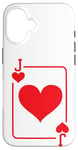 Coque pour iPhone 16 Jeu de cartes Jack of Hearts - Costume d'Halloween - Rouge