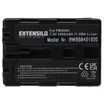 EXTENSILO Batterie compatible avec Sony Alpha 99, DSLR-A100, DSLR-A100H, 57, 65, 77 appareil photo, reflex numérique (1600mAh, 7,2V, Li-ion)