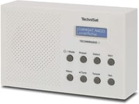 Techniradio 3-Dab Radio Portable(Dab+,Fm,Radio-Reveil,Design De Bloc)Blanc