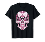 Breast Cancer Shirt Women Pink Sugar Skull T-Shirt