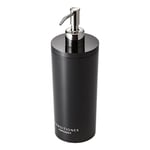 Yamazaki Distributeur de Douche à Domicile - Pompe à Bouteille contemporaine | Plastique ABS, Acier Inoxydable, résine, Noir et Argent, Rond